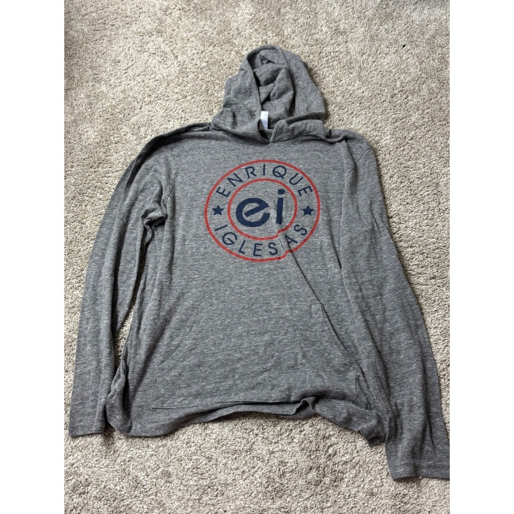 Enrique Iglesias Alternative Earth Heather Gray Graphic Hoodie XL